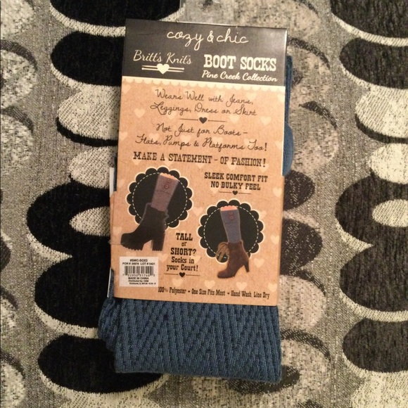 🔥🔥🤩🤩 1 pair Bell Blue Boot Socks 🤩🤩🔥🔥 - Picture 2 of 4